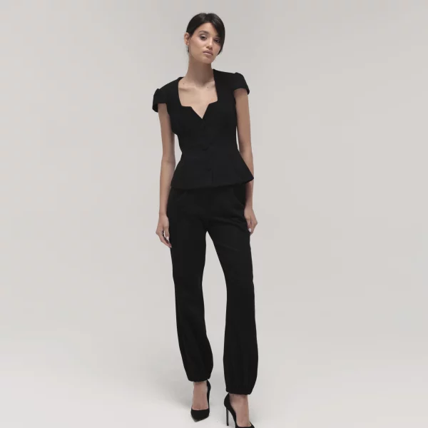 Wool Blazer With Baloon Pants