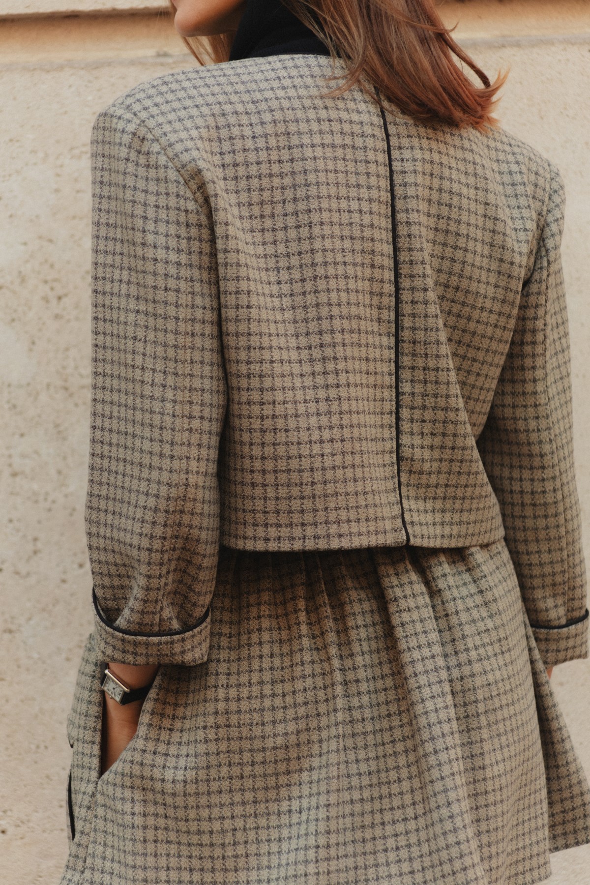 Plaid 100% Wool Set