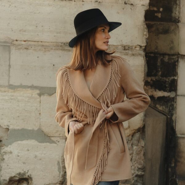 Wool Fringed Coat