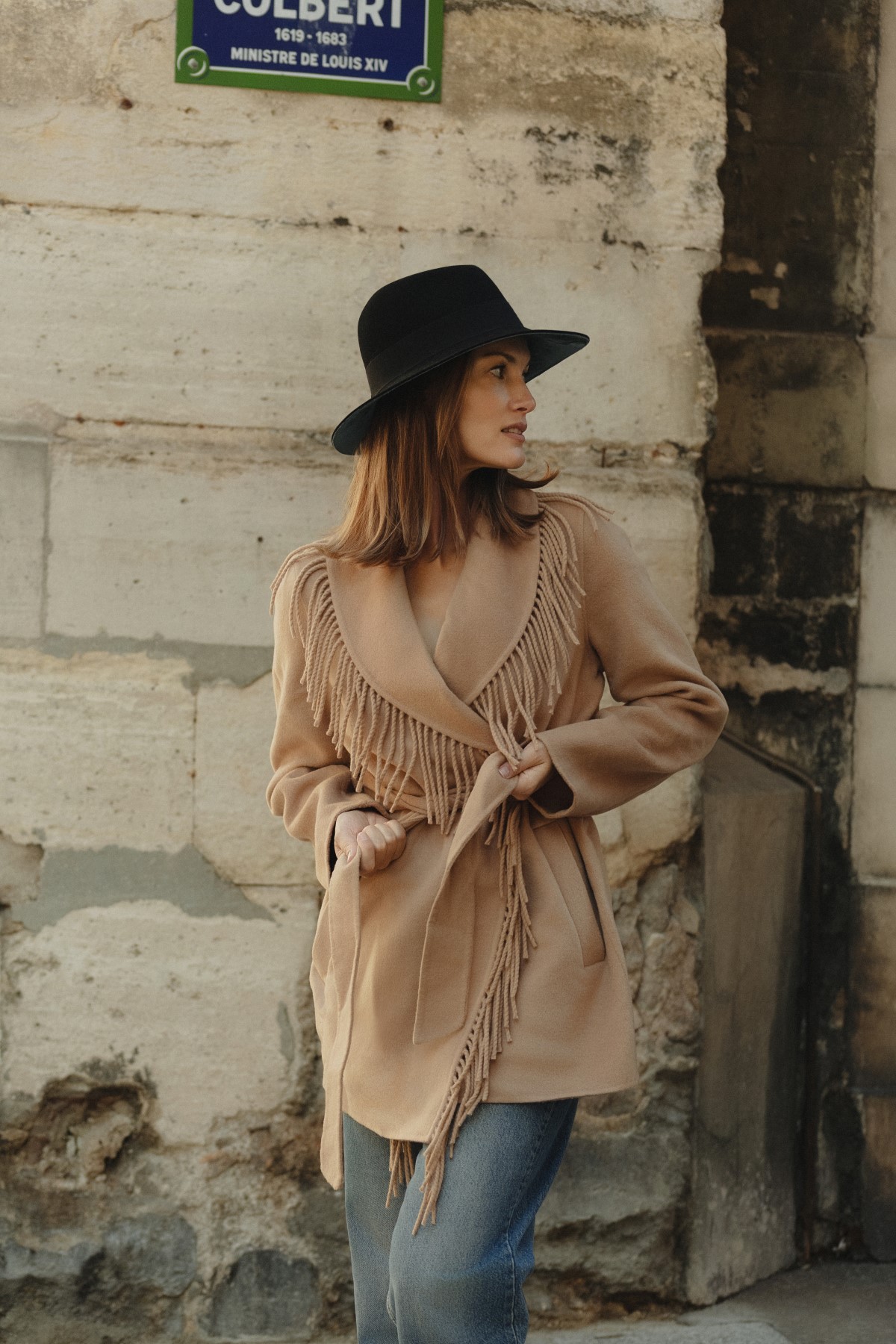 Wool Fringed Coat