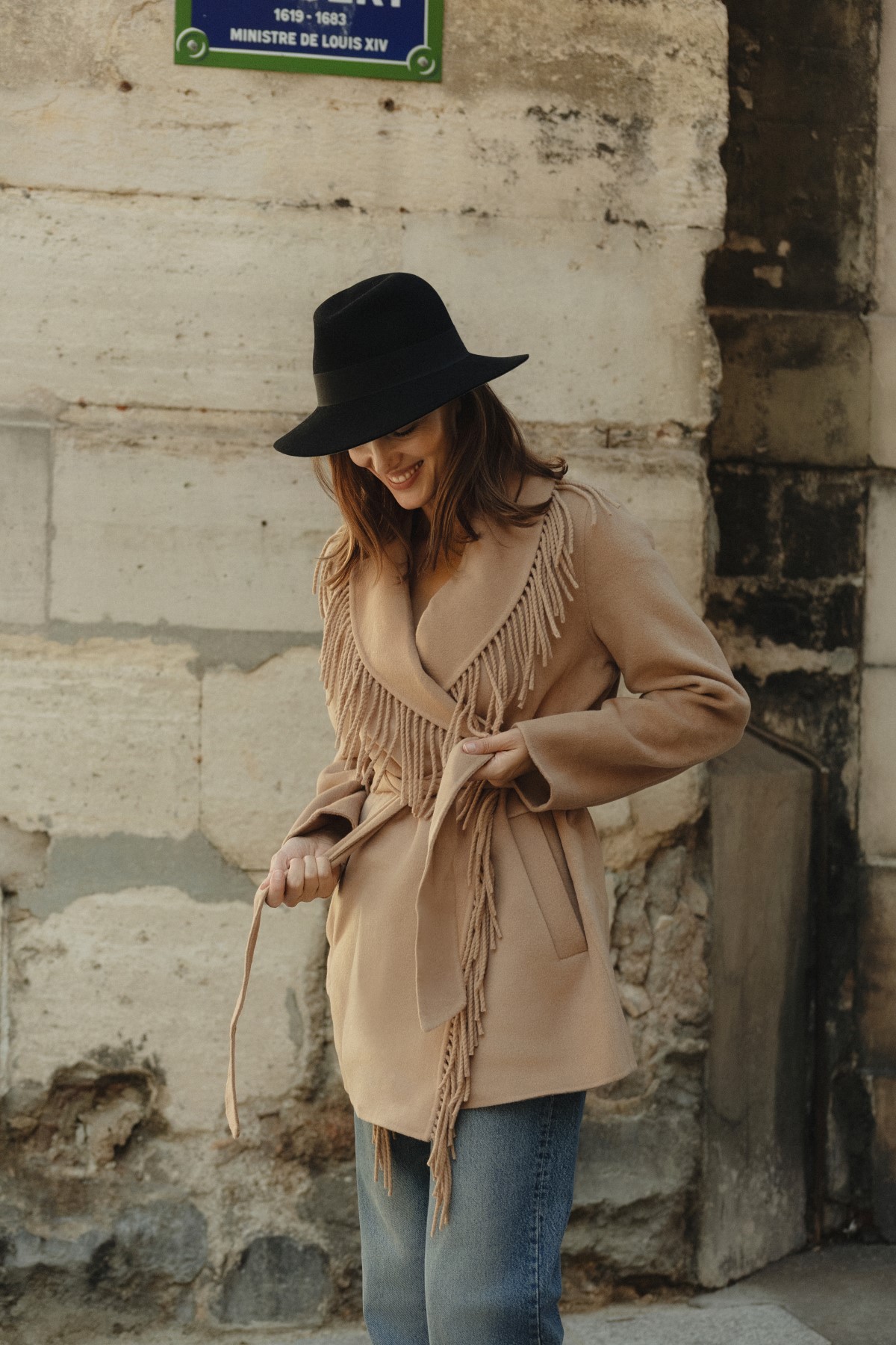 Wool Fringed Coat