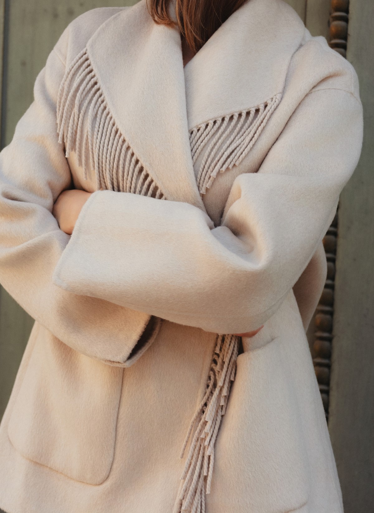 Wool Fringed Coat